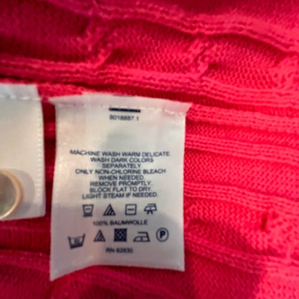 Land’s End Pink Cardigan Sweater - Picture 5 of 5